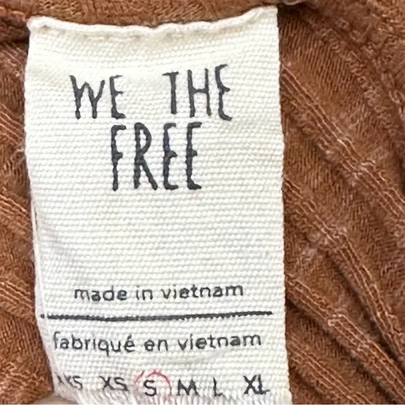 FREE PEOPLE East Coast wrap top in copper brown, S. - Picture 7 of 9